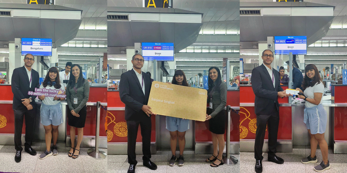 Vistara Reaches Historic Milestone of 50 Million Customers in Eight Years